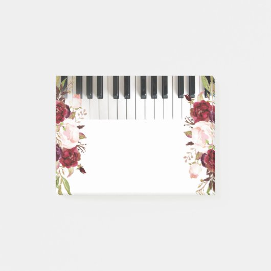 waterverf Marsala bloeit piano Post-it® Notes (Voorkant)
