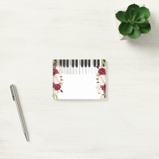 waterverf Marsala bloeit piano Post-it® Notes (Kantoor)