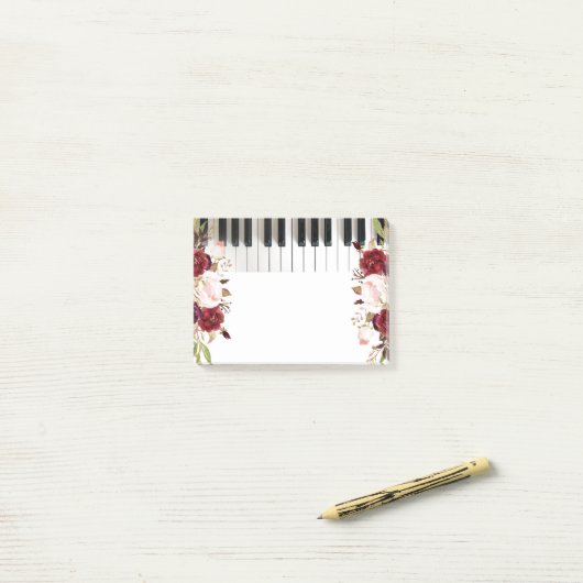 waterverf Marsala bloeit piano Post-it® Notes (Op bureau)
