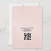 Waterverf Marsala & Blush Floral QR Code Weddensch Kaart (Achterkant)