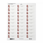 waterverf marsala burgundy floral fall bruiloft etiket (Full Sheet)