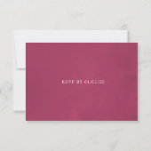 Waterverf Marsala en Blush Floral Wedding RSVP Kaartje (Achterkant)