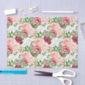 Waterverf marsala florale patroon tissuepapier (Craft)