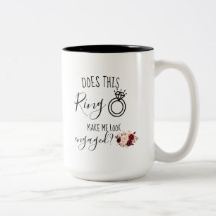 Waterverf Marsala Future Bride Verloving Gift Tweekleurige Koffiemok