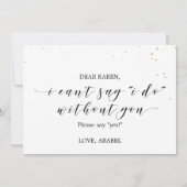 Waterverf Marsala Gold... zal jij mijn Bridesmaid  Kaart (Achterkant)