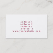 waterverf Marsala Peonies pianist Visitekaartje (Achterkant)