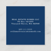 Waterverf Marthas Vineyard Kaart Vastgoed Plein Vierkante Visitekaartje (Achterkant)