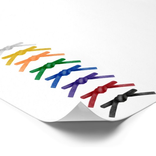 Waterverf Martial Arts Belts poster (Hoek)