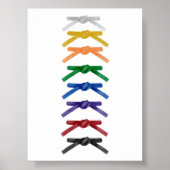 Waterverf Martial Arts Belts poster (Voorkant)
