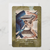 Waterverf Martini Olive Elegante Kerst Kaart (Voorkant)