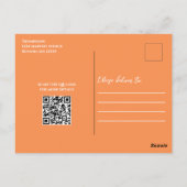 Waterverf Martini Party Whimsical QR Code Briefkaart (Achterkant)