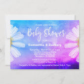 *~* Waterverf Mason Jar Floral Baby shower Rustiek Kaart (Achterkant)