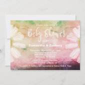 *~* Waterverf Mason Jar Floral Rustic Baby shower Kaart (Achterkant)