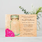 Waterverf Mason Jar Vrijgezellenfeest Kaart (Staand voorkant)