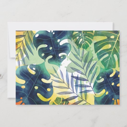 Waterverf Masquerade 50ste verjaardagsfeest Kaart (Achterkant)