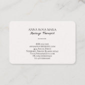 *~* Waterverf Massage Therapeut - Massage Therapie Visitekaartje (Achterkant)