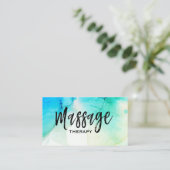 *~* Waterverf Massage Therapie Massage Therapist Visitekaartje (Staand voorkant)