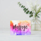 *~* Waterverf Massage Therapist massage therapie Visitekaartje (Staand voorkant)