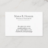 *~* Waterverf Massage Therapist massage therapie Visitekaartje (Achterkant)