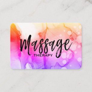 *~* Waterverf Massage Therapist - Massagetherapie Visitekaartje