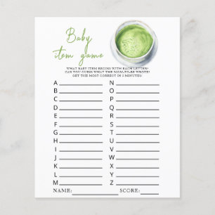Waterverf Matcha baby shower Baby Item Spel