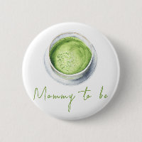 Waterverf Matcha Latte Baby Shower - Aankomende mo