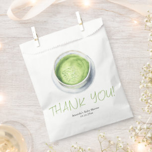 Waterverf Matcha Latte Baby Shower Bedankt Bedankzakje
