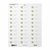 Waterverf Matcha Latte Baby Shower Etiket (Full Sheet)