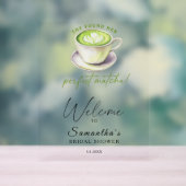 Waterverf Matcha Tea Vrijgezellenfeest welkom Acryl Bord (Neutraal)