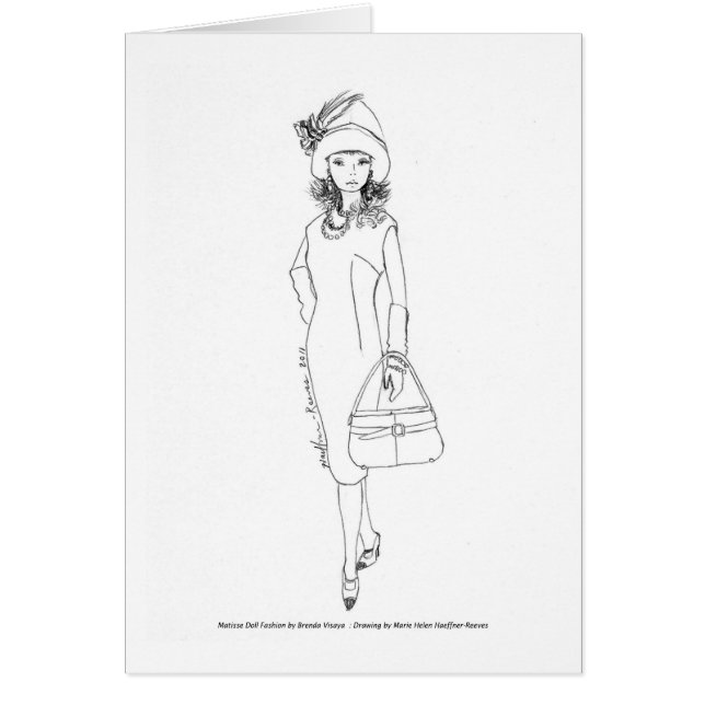 Waterverf Matisse Doll Mode - Rood/Blk CapeDress (Voorkant)