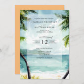 Waterverf Maui Hawaii Tropical Beach Wedding Kaart (Voorkant / Achterkant)