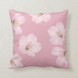 Waterverf Mauve Cherry Blossom Sakura Pillow Kussen