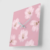 Waterverf Mauve Cherry Blossom Wall klok (Hoek)