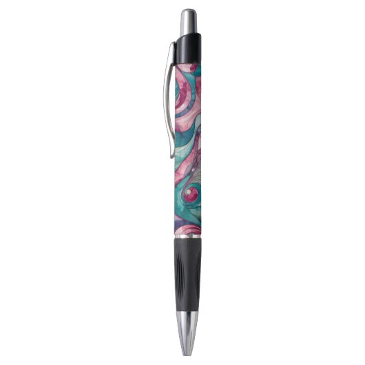 Waterverf Mauve en Turquoise Pen (Top (Verticaal))