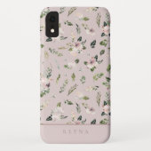 Waterverf Mauve Floral Pattern Case-Mate iPhone Case (Achterkant)