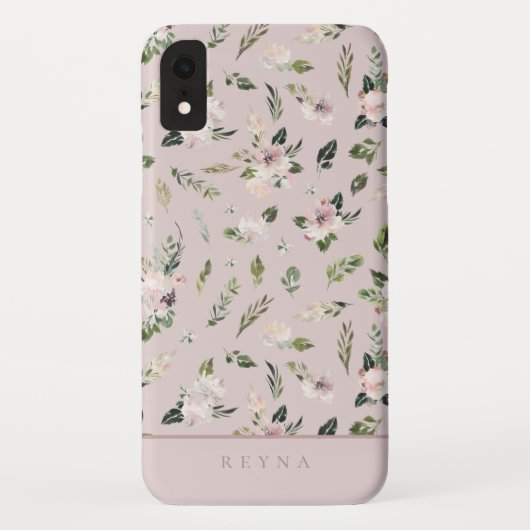 Waterverf Mauve Floral Pattern Case-Mate iPhone Case (Achterkant)