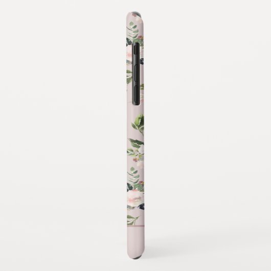 Waterverf Mauve Floral Pattern Case-Mate iPhone Case (Achterkant/links)