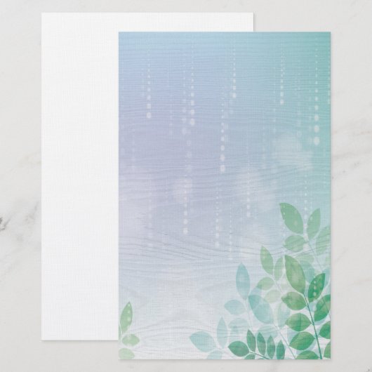 Waterverf Meadow Briefpapier (Voorkant / Achterkant)