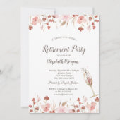 Waterverf Meadow Champagne Glas Pensioen Kaart (Voorkant)