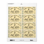 Waterverf Meadow Flowers en Honeybee Honey Label (Full Sheet)