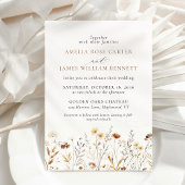 Waterverf Meadow Herfst Herfst Wildflower Wedding Kaart