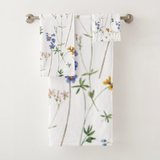 Waterverf Meadow Seamless Patroon Bad Handdoek (Insitu)