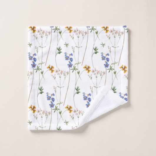 Waterverf Meadow Seamless Patroon Bad Handdoek (Wasdoekje)