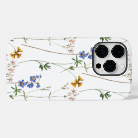 Waterverf Meadow Seamless Patroon Case-Mate iPhone Case (Achterkant (horizontaal))