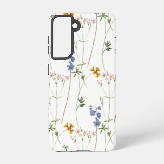 Waterverf Meadow Seamless Patroon Samsung Galaxy Hoesje (Achterkant)