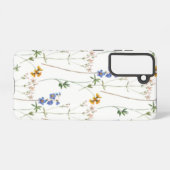 Waterverf Meadow Seamless Patroon Samsung Galaxy Hoesje (Achterkant horizontaal)