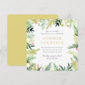 Waterverf Meadow Summer Solstice Invite Kaart (Voorkant / Achterkant)