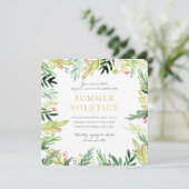 Waterverf Meadow Summer Solstice Invite Kaart (Staand voorkant)