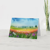 Waterverf Meadow sympathiekaart Kaart (Voorkant)