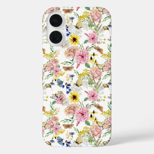 Waterverf Meadow Wild Floral Pattern Case-Mate iPhone Case (Achterkant)